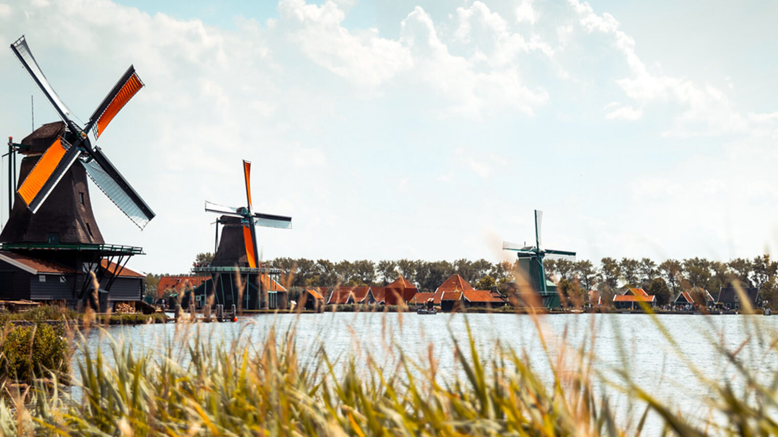 Beautiful landscape, traditional Hollands windmills standing over the river, nice countryside view, famous touristic attraction, Netherlands, Europe Schlagwort(e): agriculture, architecture, city, country, countryside, culture, destination, Dutch, environment, Europe, European, farm, field, grass, heritage, historic, Holland, houses, landmark, lands, landscape, mill, national symbol, nature, Netherlands, North Holland, old, power, production, river, rural, scenery, scenic, sightseeing, sky, summer, tourism, tourist attraction, town, traditional, travel, view, village, water, wind, windmill, windmills, Zaan, Zaanse Schans