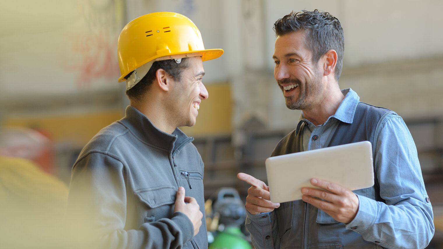 workers talking and laughing at a factory Schlagwort(e): _#C_10729, _#M_alpbou_antoine_301116, _#M_alpmar_christophe_301116, factory, workers, tablet, worker, manufactory, workshop, standing, person, adult, people, one, logistics, control, engineer, inspector, digital, construction, laborer, security, engineering, business, checking, manufacture, earmuffs, foreman, protection, metallurgy, industrial, helmet, occupation, touchpad, stock, warehouse, goggles, indoors, man, metal, working, industry, trainee, factory, workers, tablet, worker, manufactory, workshop, standing, person, adult, people, one, logistics, control, engineer, inspector, digital, construction, laborer, security, engineering, business, checking, manufacture, earmuffs, foreman, protection, metallurgy, industrial, helmet, occupation, touchpad, stock, warehouse, goggles, indoors, man, metal, working, industry, trainee